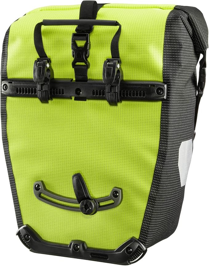 Ortlieb Back-Roller High-Visibilty Pannier - Single Neon Yellow/Black Reflex, One Size-StrideForce Fitness