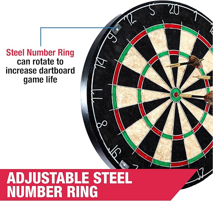 MD Sports Dartboard Cabinet Multiple Styles Electronic Dartboard With Digital X/O Cricket Scorekeeping and Dart Set, Perfect for Cricket Games-StrideForce Fitness