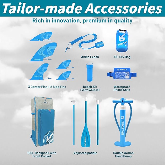 Joy 8'×29"/11'×35" Inflatable Paddle Board for Kids, One-Stop Premium SUP Accessories, Stand Up Paddle Board for More Balance, Tailored Fins for More Fun-StrideForce Fitness