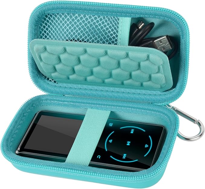 MP3 & MP4 Player Case for SOULCKER/G.G.Martinsen/Grtdhx/iPod Nano/Sandisk Music Player/Sony NW-A45 and Other Music Players with Bluetooth. Fit for Earbuds, USB Cable, Memory Card - Green-StrideForce Fitness