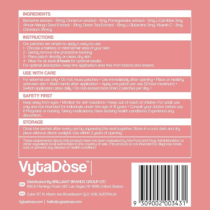 GLP1 Patches | 5X Stronger Formula | 12 Hour Extended Hunger Support | Berberine, Pomegranate, Green Tea, L-Glutamine | New & Improved Kind of GLP-1 Patches | 30 Count-StrideForce Fitness