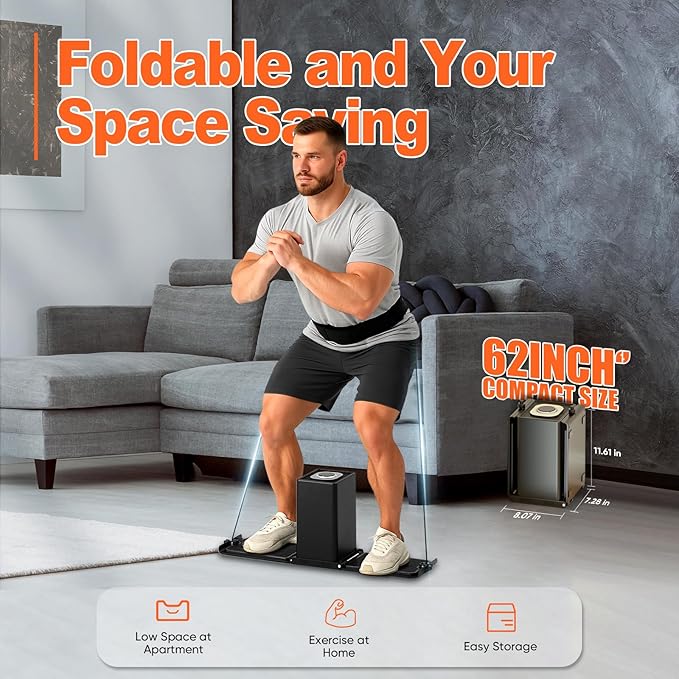 SR3 Pro Smart Home Gym Equipment,Portable Cable Machine for Home Workout ,Max 180lbs Resistance All-in-One Full Body Strength Trainer with Ambient Light-StrideForce Fitness