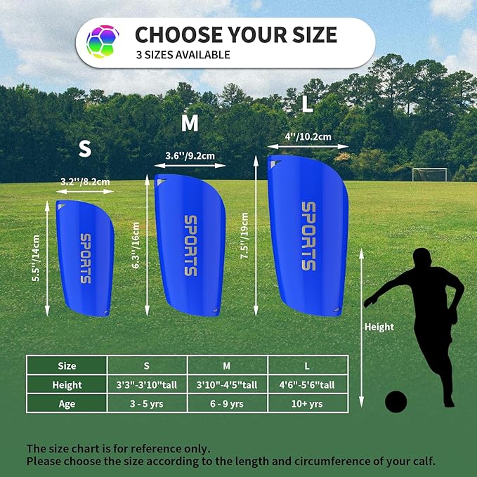 Kids Youth Soccer Shin Guards with Sleeves, Slip in Shinguards Soccer Shin Pads for 3-15 Years Old Boys Girls Child Teens-StrideForce Fitness