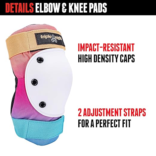 Triple Eight Saver Series 3-Pack Pad Set– Ideal for Skateboarding, In-line Skating, Roller Skating, and Biking-StrideForce Fitness