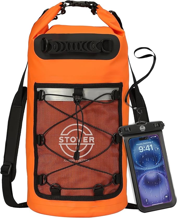 STOVER 5/10/25/30/40/55L Waterproof Backpack- Floating Dry Bag for Kayaking, Travel, Beach, Hiking, & Camping, Men/Women-StrideForce Fitness
