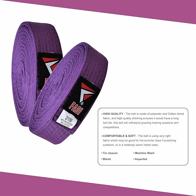 Martial Arts Belt for Karate, Judo, Aikido and Taekwondo - Durable Cotton-Polyester Blend for Adults and Kids-StrideForce Fitness