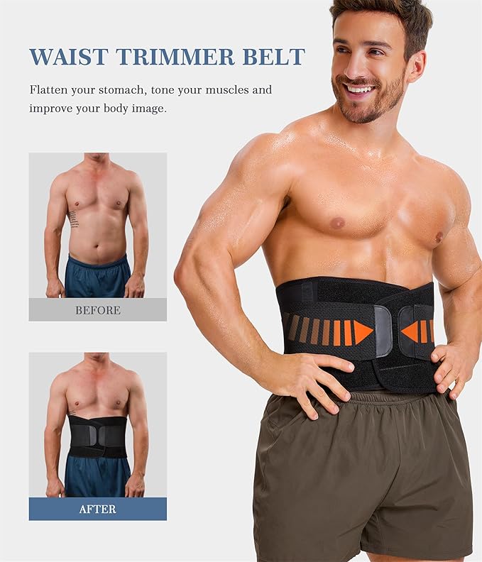 TAILONG Neoprene Waist Trimmer Ab Belt for Men Waist Trainer for Women Corset Slimming Body Shaper Workout Sauna Sweat Band-StrideForce Fitness