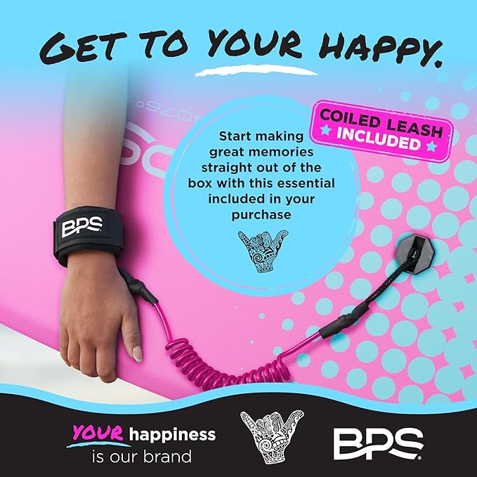 BPS 'Storm' Bodyboard with Premium Coiled Leash - Lightweight with EPS Core, Durable for All Wave Conditions-StrideForce Fitness