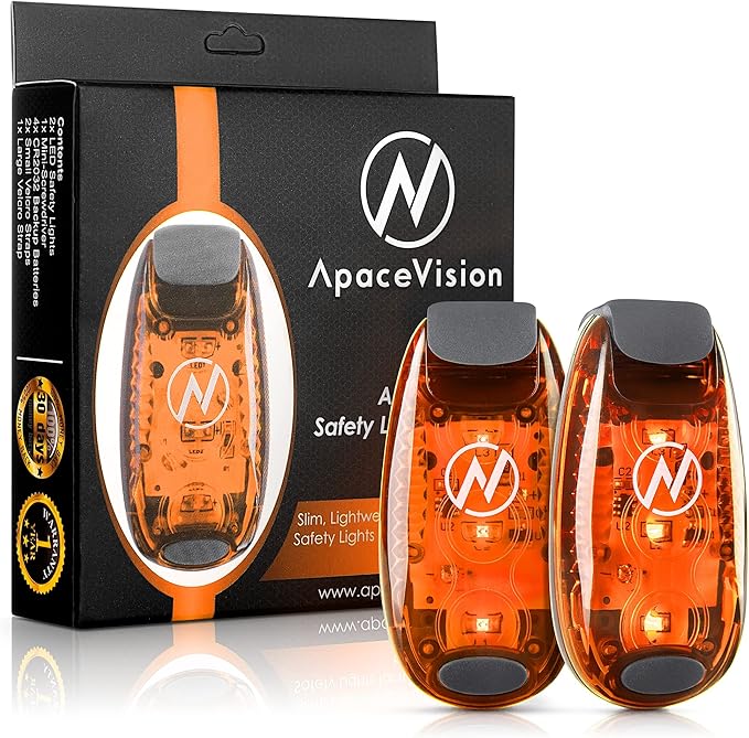 LED Safety Light (2 Pack) - Clip On Strobe/Running Lights for Runners, Dog, Bike, Walking, Boat, Kayak, Stroller and More - High Visibility Accessories for Your Reflective Gear, Bicycle-StrideForce Fitness