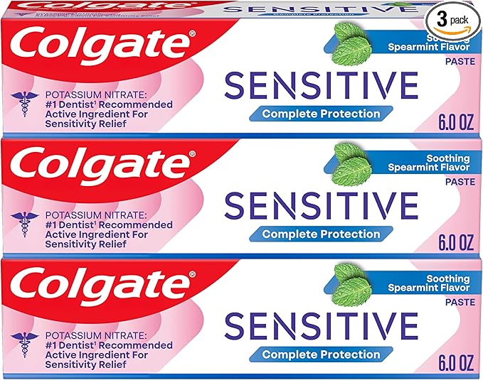 Colgate Sensitive Toothpaste, Complete Protection, Mint - 6 Ounce (Pack of 3)