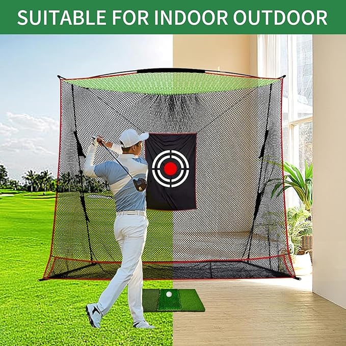 Golf Net for Backyard Drivin Heavy Duty Golf Hitting Practice Net Large Outdoor Indoor for Use10x8FT-StrideForce Fitness