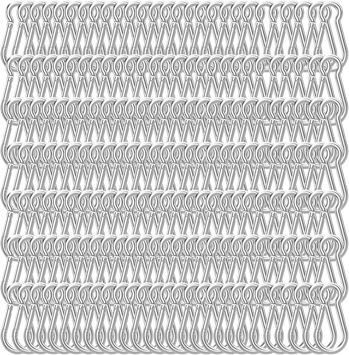 100PCS M8 Spring Snap Hook Carabiner, 3" x 5/16" Heavy Duty Galvanized Steel Carabiner Clips, 470LBS Capacity Spring Quick Links Clips for Camping Hiking Hammock Swing and Outdoor Activities-StrideForce Fitness