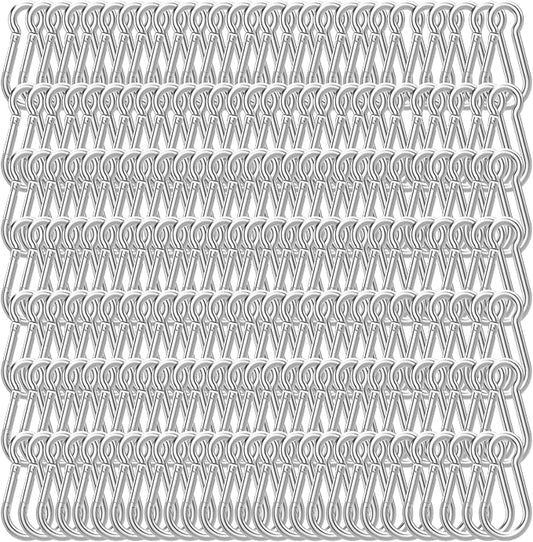 100PCS M8 Spring Snap Hook Carabiner, 3" x 5/16" Heavy Duty Galvanized Steel Carabiner Clips, 470LBS Capacity Spring Quick Links Clips for Camping Hiking Hammock Swing and Outdoor Activities-StrideForce Fitness