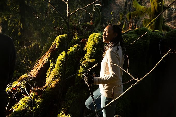 Cascade Mountain Tech Lightweight Aircraft-Grade Aluminum Trekking Poles with Extended Down Grip Plus Tip Kit-StrideForce Fitness