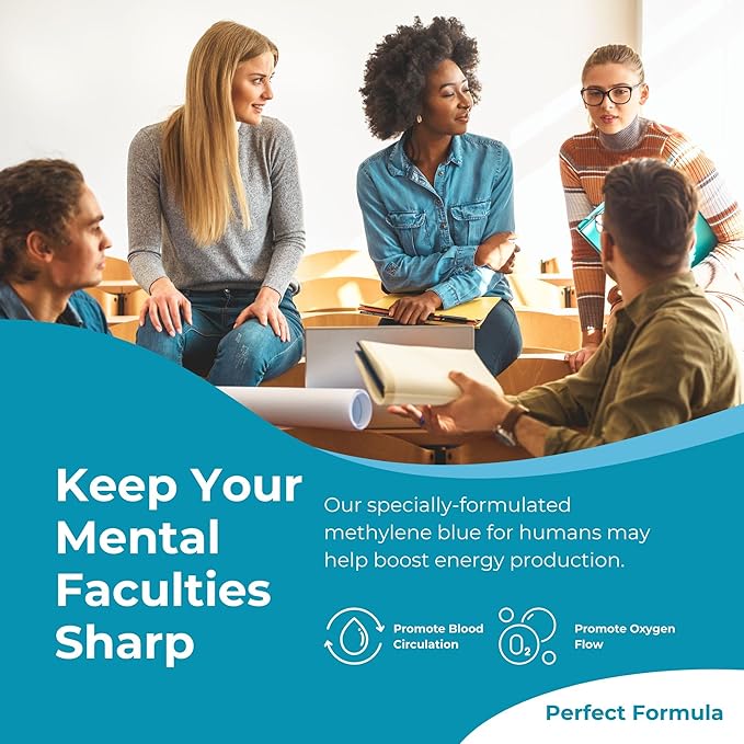 Methylene Blue Pharmaceutical Grade, USP Grade, Third-Party Tested with Vitamin C - Memory Booster - Improves Cognitive Function and Focus - Clear Thoughts and Reduced Fog - Liquid Supplement-StrideForce Fitness