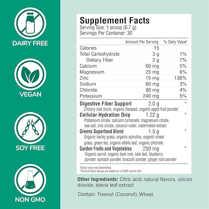 COUNTRY FARMS Refreshers, Super Greens and Electrolytes, Essential Minerals and Superfoods, Hydration Support, Promotes Natural Energy, with Fiber, Mint Mojito, 30 Servings-StrideForce Fitness