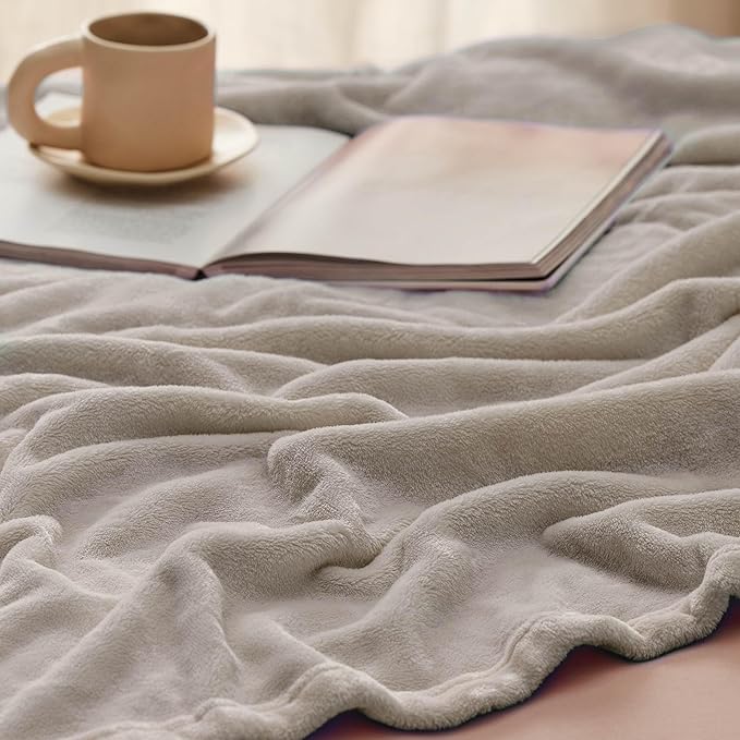 Bedsure Fleece King Size Blankets for Bed Oxford Tan - Soft Lightweight Plush Cozy Fuzzy Luxury Microfiber, 108x90 inches-StrideForce Fitness