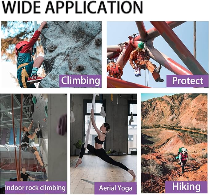 Aerial Yoga Hammock Daisy Chains Strap, Strong 22kN Adjustable with 10 Loops, No Stretch, Climbing Strap Nylon Chain Sling for Aerial Yoga,Swing, Hammock, Suspension, Exercise-StrideForce Fitness