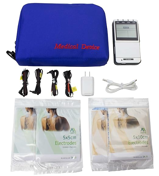 906A Premier 4 Channel Rechargeable - TENS EMS Combo Muscle Stimulator for Pain Relief and Muscle Strengthening-StrideForce Fitness