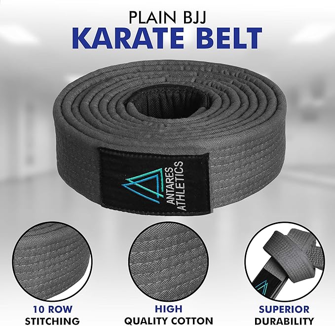 BJJ Belt for Men & Women Brazilian Jiu Jitsu Belt with Ranking Stripes Sleeve Bar Kids Jiu Jitsu Gi Belt-StrideForce Fitness