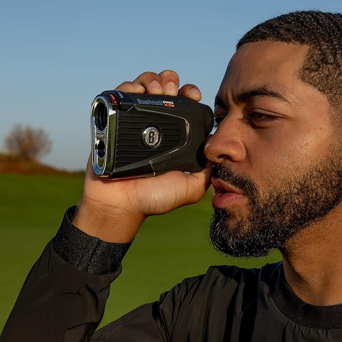 Bushnell Pro X3+ Golf Rangefinder with Wind Speed and Direction,1300 Yard Range,7X Magnification, Pin Locking with Visual Jolt-StrideForce Fitness