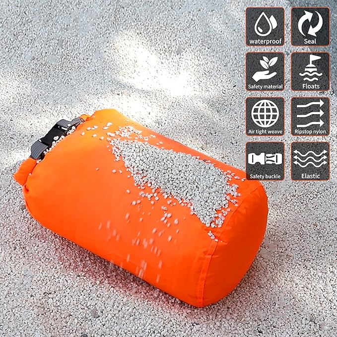 Desoto Waterproof Dry Bag 2 packs, 2L/5L/10L/20L/40L/70L Dry Sack Lightweight Portable, Dry Storage Bag to Keep Gear Dry Clean for Kayaking, Gym, Hiking, Swimming, Camping-StrideForce Fitness