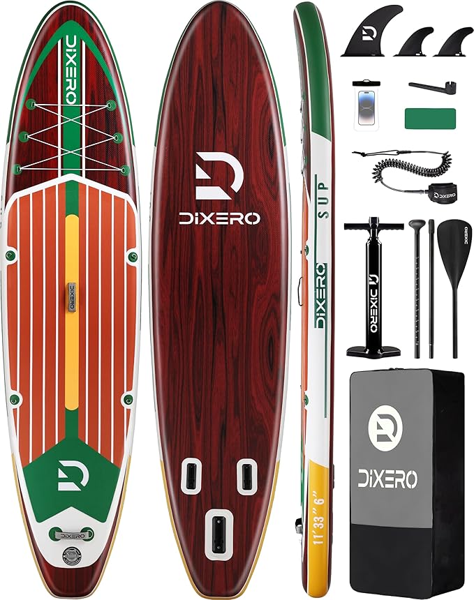 Inflatable Stand Up Paddle Board with SUP Accessories, Anti-Slip EVA Deck, 11'*33" Inflatable Paddle Boards for Adults & Youth of All Skill Levels-StrideForce Fitness