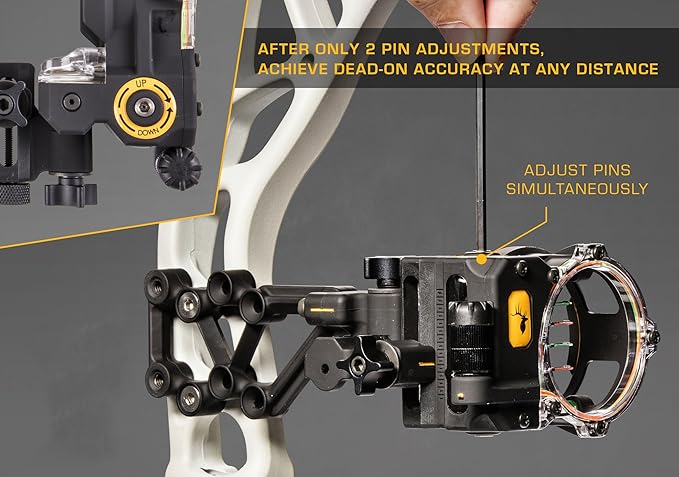 Trophy Ridge React H4 Bow Sight - 4 Pin Sight, Tool Less Windage and Elevation Adustability, 2nd Axis Leveling, Adjustable Click Light-StrideForce Fitness