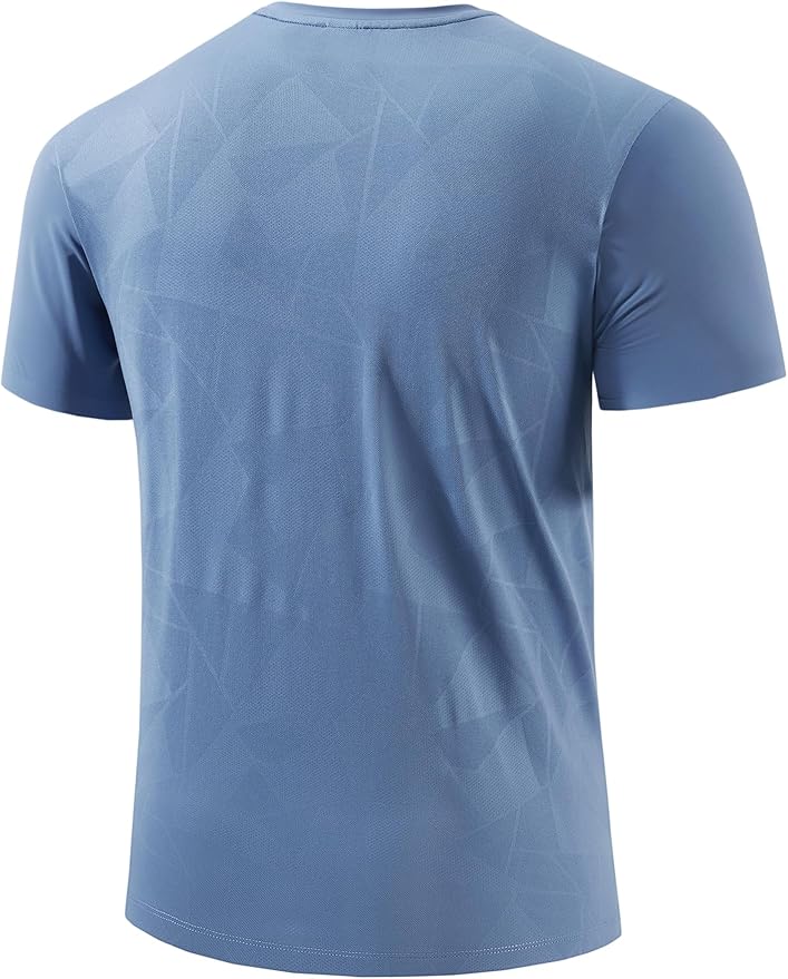 Mens Seamless Workout T-Shirts Lightweight Moisture Wicking Running Hiking Camping Tennis Pickleball Shirts for Men-StrideForce Fitness