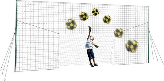 3-in-1 Soccer Training Rebounder & Goal Backstop Net - Soccer Goal for Volley, Passing, Solo Training - Outdoor Sports, Backyard Games-StrideForce Fitness