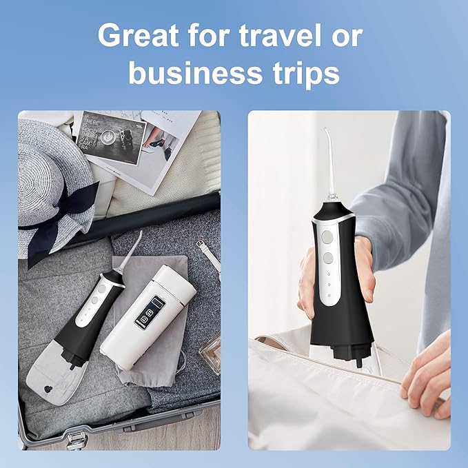 Electric Water Flosser Water Flosser Portable Dental Flosser Oral Cleaning (L10 Black)