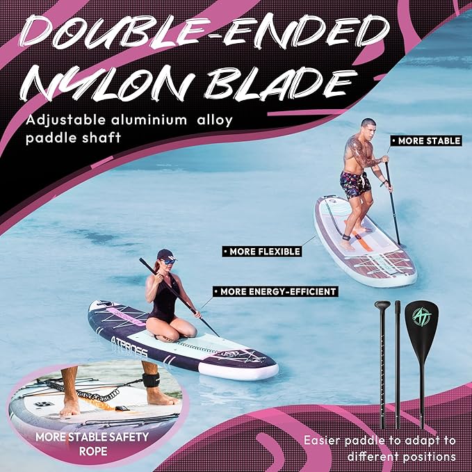 11'6"x35" Inflatable Paddle Board, 450lbs Extra Wide Stand Up Paddleboard for Adults with Premium SUP Accessories Kit & Backpack, Blow Up Kayak Non-Slip Stable Deck Boat for Yoga Fishing Surf-StrideForce Fitness