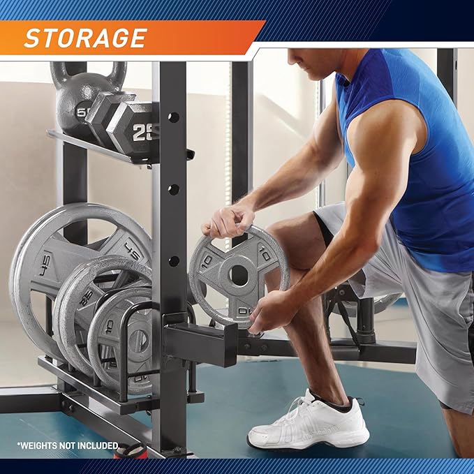 Marcy Strength Training Home Gym Cage with Pulley System for Weightlifting, Bodybuilding, Full Body Workout Equipment for Home Exercise-StrideForce Fitness