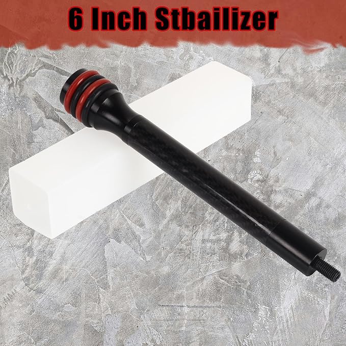Archery 6″/8″ Bow Stabilizer- Carbon Fiber Bow Balance Bar with Damping System for Compound/Recurve Bow Hunting Archery Accessory Equipment-StrideForce Fitness