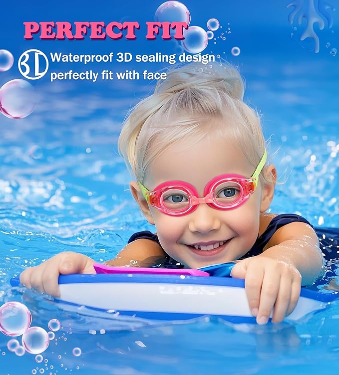 Aegend 2 Pack Kids Goggles, Swimming Goggles for Kids Age 4-16 Boys and Girls Youth, Anti-Fog Waterproof Anti-UV Pool Goggles-StrideForce Fitness
