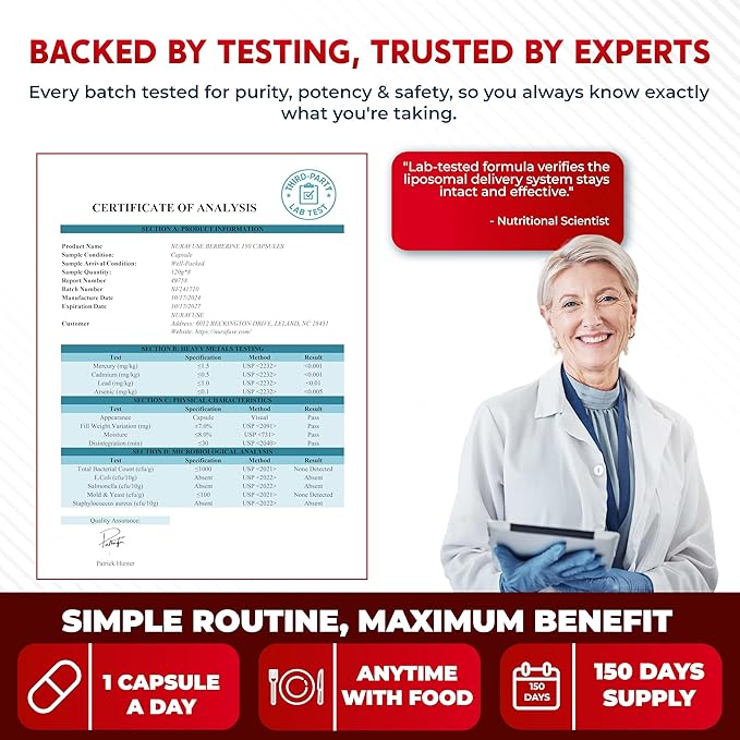 Berberine 14-in-1 Supplement with Ceylon Cinnamon Apple Cider Vinegar Turmeric Bitter Melon Holy Basil Milk Thistle Fenugreek Gymnema Banaba - Made in The USA-StrideForce Fitness