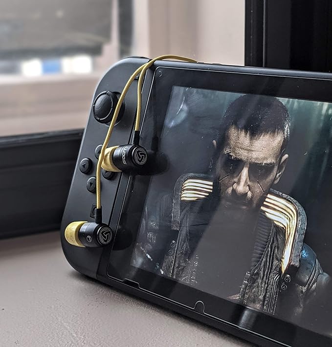 LUDOS Clamor Wired Earbuds in-Ear Headphones, 5 Years Warranty, Earphones with Microphone, Noise Isolating Ear Buds, Memory Foam for iPhone, Samsung, School Students, Kids, Women, Small Ears - Yellow-StrideForce Fitness