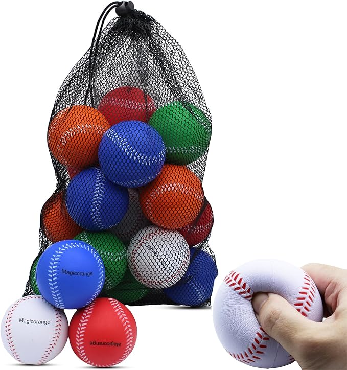 Magicorange Baseball, Foam Baseballs 20 Pack Practice Training Baseballs Unmarked Baseball Soft Toss, Batting, Fielding, Hitting, Pitching-StrideForce Fitness