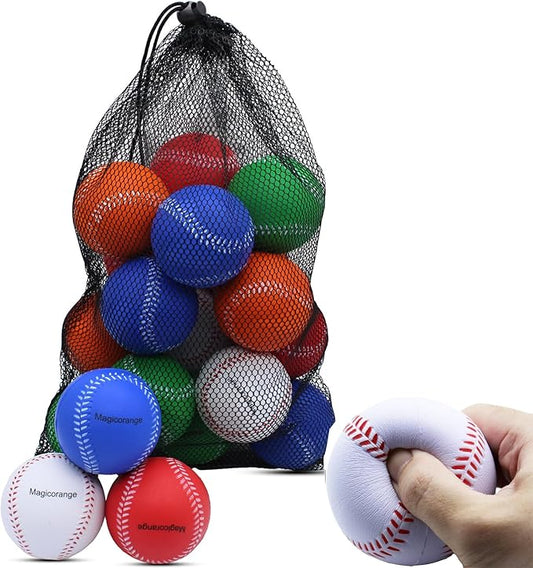 Magicorange Baseball, Foam Baseballs 20 Pack Practice Training Baseballs Unmarked Baseball Soft Toss, Batting, Fielding, Hitting, Pitching-StrideForce Fitness