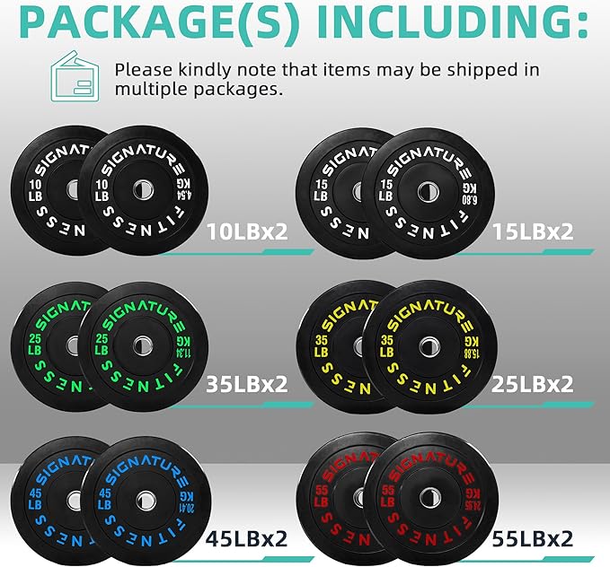 Olympic Bumper Plates Set, 2" Weight Plates for Strength Training & Weightlifting, Paris or Set or Set with Barbell, Multiple Options-StrideForce Fitness