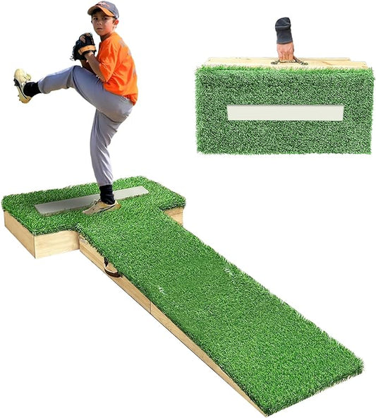 PROLEE Pitching Mound, 6.5 Inch Pitchers Mound with Antifade Turf, Pitching Mounds for Baseball, Portable Design with Easy Carrying-StrideForce Fitness