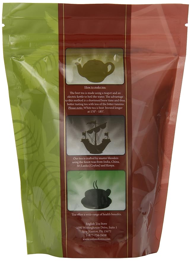 English Tea Store Loose Leaf, Darjeeling White Tips White Tea Pouches, 2 Ounce-StrideForce Fitness