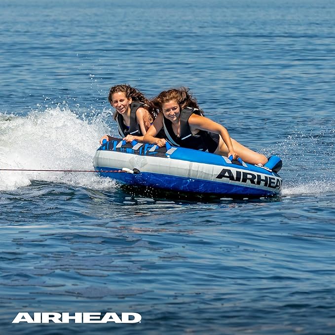 Airhead G-Force Inflatable Towable Tube | 2-4 Rider Models | Dual Tow Points | Full Nylon Cover | Kwik-Connect | Patented Speed Valve | Boat Tubes and Towables-StrideForce Fitness