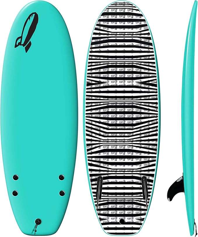 Rock-It 4'10" CHUB Soft Top Surfboard - Kids & Mini, Easy to Paddle & Maneuverable for Beginners-StrideForce Fitness