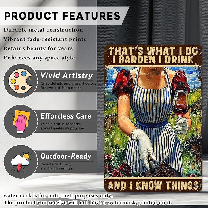 Gardening Decor That's What I Do I Garden Vintage Metal Sign for Home Yard Garden Backyard Garage Man Cave Shed Office Craft Room 12 * 8inch-StrideForce Fitness