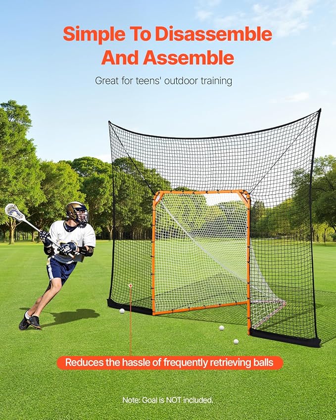 VEVOR Portable Lacrosse Goal - Complete Training Accessory Set with Extended Coverage for Youth and Adults-StrideForce Fitness