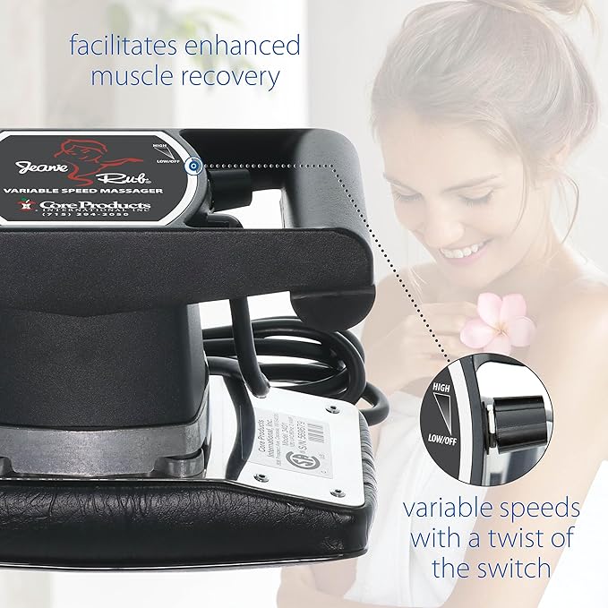 Core Products Jeanie Rub Variable Speed Massager, Deep Tissue Back & Shoulder Massager for Pain Relief, Body Massager for Back, Neck, Lower Back & Cellulite Massage