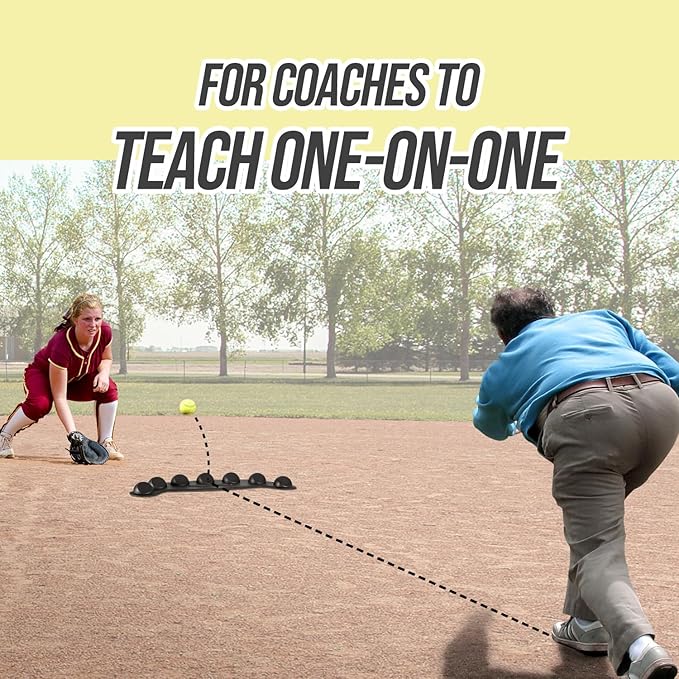 Baseball Softball Training Equipment,Easy to Use Baseball Fielding Trainer for Improving Fielding, Catching and Defensive Skill, Baseball Fielder Mat for Fielder,Catcher with Ground Stake-StrideForce Fitness