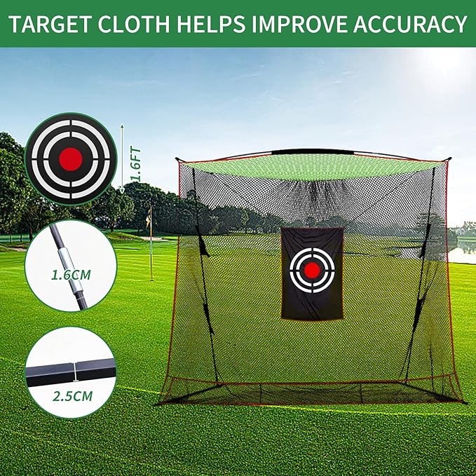 Golf Net for Backyard Drivin Heavy Duty Golf Hitting Practice Net Large Outdoor Indoor for Use10x8FT-StrideForce Fitness