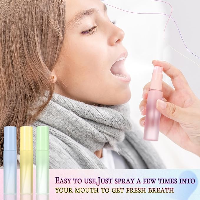 20 Pcs Breath Spray 4 Styles Breath Freshener Spray Compact Portable Refreshing Cool Mouth Oral Odor Care